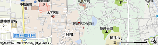 奈良県桜井市阿部559周辺の地図