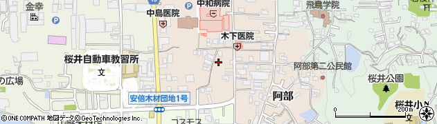 奈良県桜井市阿部274周辺の地図