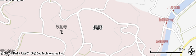 奈良県宇陀郡曽爾村長野周辺の地図