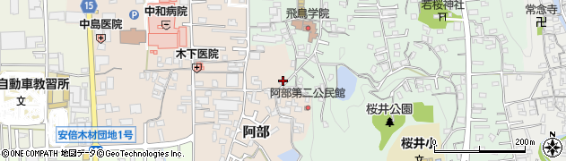 奈良県桜井市阿部557周辺の地図