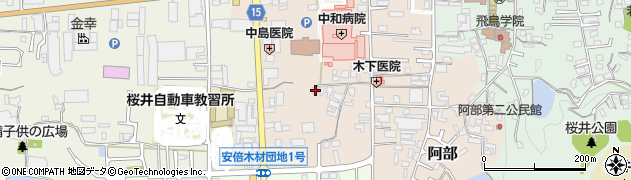 奈良県桜井市阿部288周辺の地図