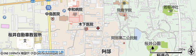 奈良県桜井市阿部552周辺の地図
