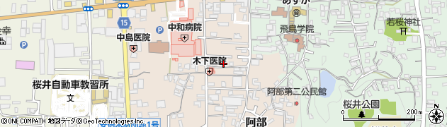 奈良県桜井市阿部549周辺の地図