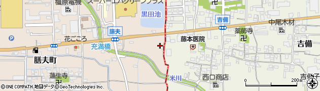 奈良県橿原市膳夫町457周辺の地図