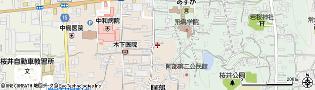奈良県桜井市阿部554周辺の地図