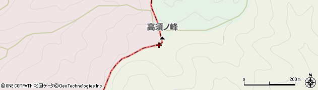 高須ノ峰周辺の地図
