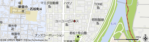 大阪府富田林市若松町東周辺の地図