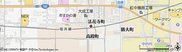 奈良県橿原市法花寺町33周辺の地図