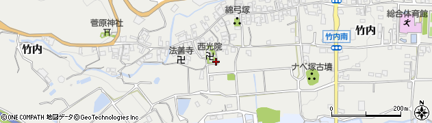 奈良県葛城市竹内2071周辺の地図