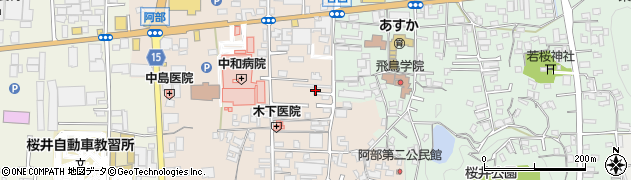 奈良県桜井市阿部546周辺の地図