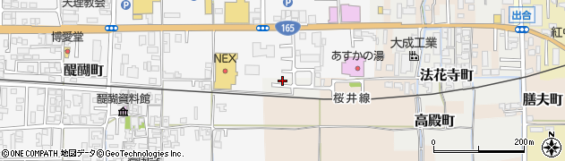 奈良県橿原市法花寺町43周辺の地図