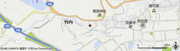 奈良県葛城市竹内498周辺の地図