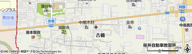 奈良県桜井市吉備358周辺の地図