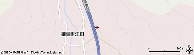 広島県尾道市御調町江田周辺の地図