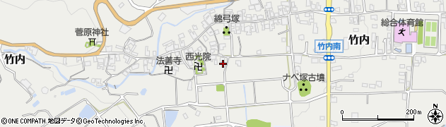 奈良県葛城市竹内940周辺の地図