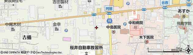 奈良県桜井市吉備308周辺の地図