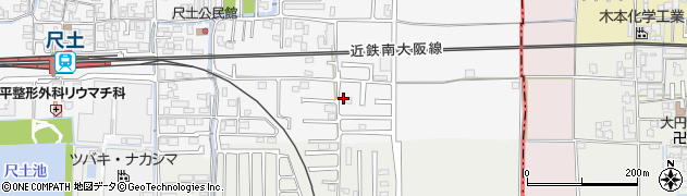 奈良県葛城市尺土57周辺の地図