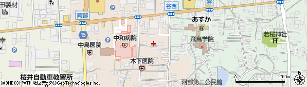 奈良県桜井市阿部544周辺の地図