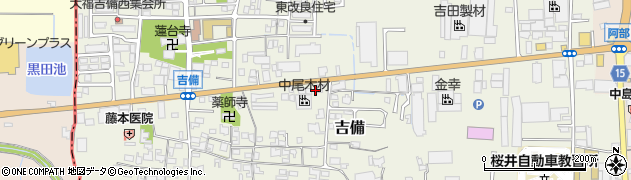 奈良県桜井市吉備533周辺の地図