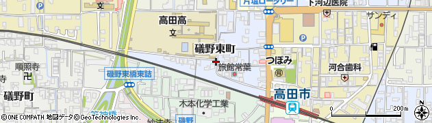 奈良県大和高田市礒野東町周辺の地図