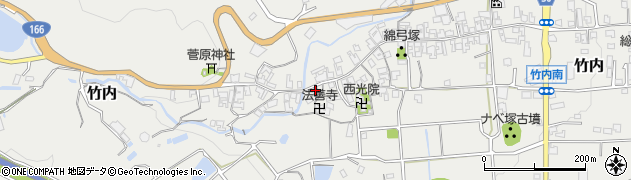 奈良県葛城市竹内552周辺の地図