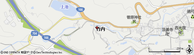 奈良県葛城市竹内1080周辺の地図
