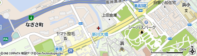 新川大橋周辺の地図