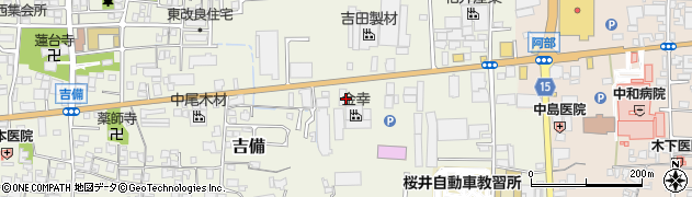 奈良県桜井市吉備555周辺の地図