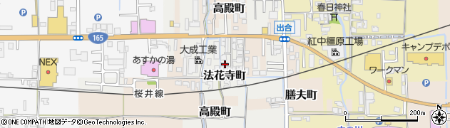 奈良県橿原市法花寺町104周辺の地図