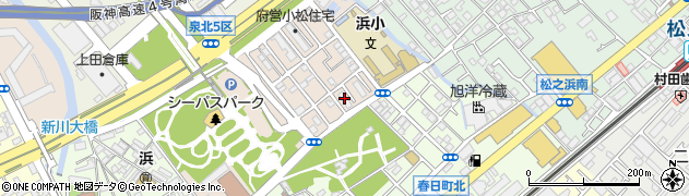 府営泉大津小松住宅周辺の地図