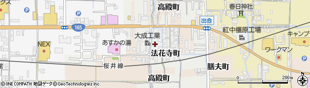 奈良県橿原市法花寺町50周辺の地図