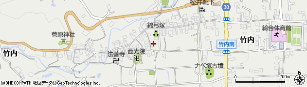 奈良県葛城市竹内586周辺の地図