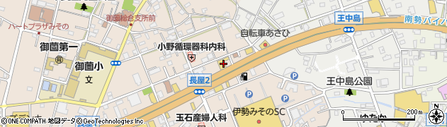 ソフトバンク　伊勢御薗周辺の地図