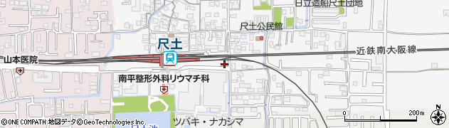 奈良県葛城市尺土230周辺の地図
