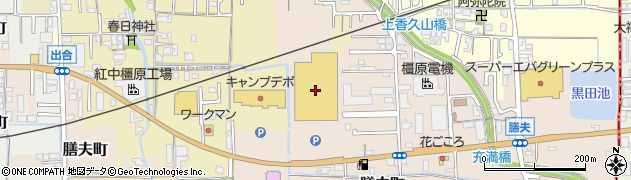 ホームセンターコーナン橿原香久山店周辺の地図