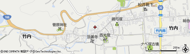 奈良県葛城市竹内455周辺の地図