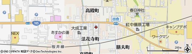 奈良県橿原市法花寺町96周辺の地図