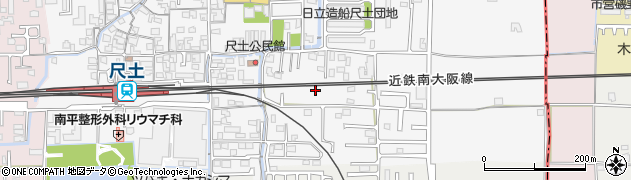 奈良県葛城市尺土178周辺の地図