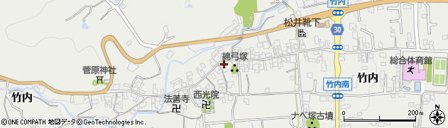 奈良県葛城市竹内591周辺の地図