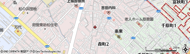 大阪府泉大津市森町周辺の地図