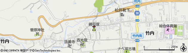 奈良県葛城市竹内604周辺の地図