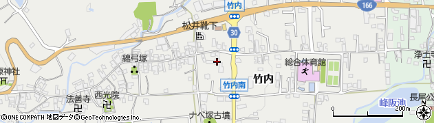 奈良県葛城市竹内651周辺の地図