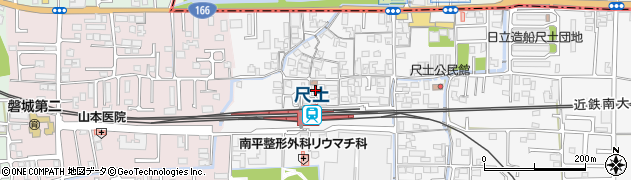 奈良県葛城市尺土302周辺の地図