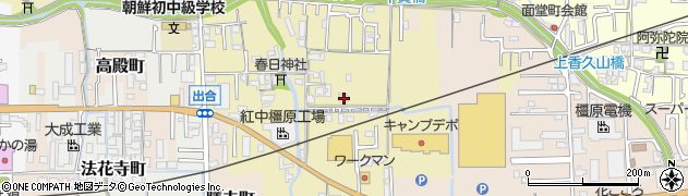 奈良県橿原市出合町214周辺の地図