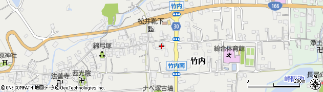 奈良県葛城市竹内650周辺の地図