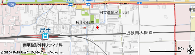 奈良県葛城市尺土186周辺の地図