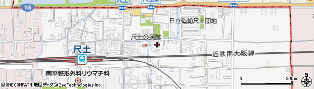 奈良県葛城市尺土185周辺の地図