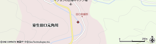 奈良県宇陀市室生田口元角川周辺の地図