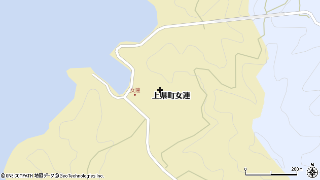 〒817-1513 長崎県対馬市上県町女連の地図