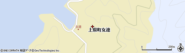 長崎県対馬市上県町女連周辺の地図